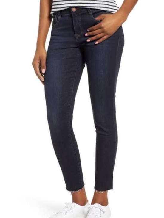 Wit & Wisdom Denim - Wit & Wisdom Dark Blue Ankle Skinny Jeans with Elastic Waistband
